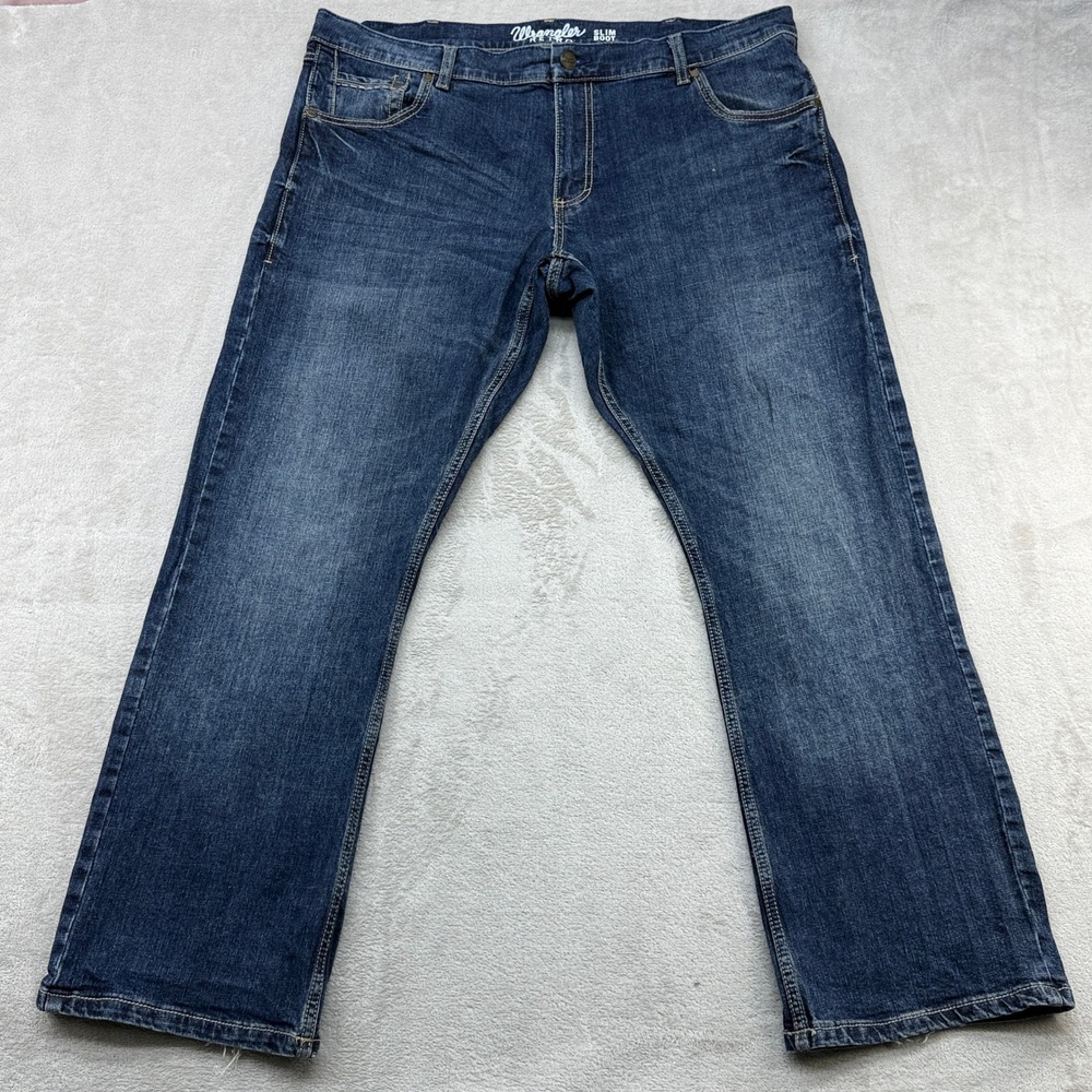 Wrangler Retro Slim Boot Jeans Mens 40x32 Blue Denim Cowboy Western Baggy